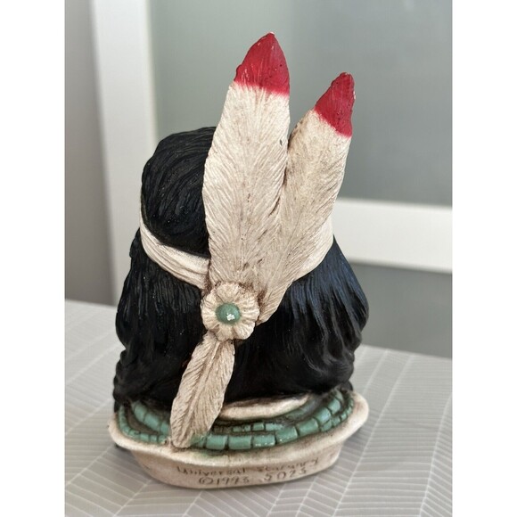Native American Indian Brave Head Universal Statuary Corp Chicago 1993 RARE - Picture 3 of 6